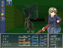 行動速度は遅いが射撃が得意で高い攻撃力をもつリョウコ