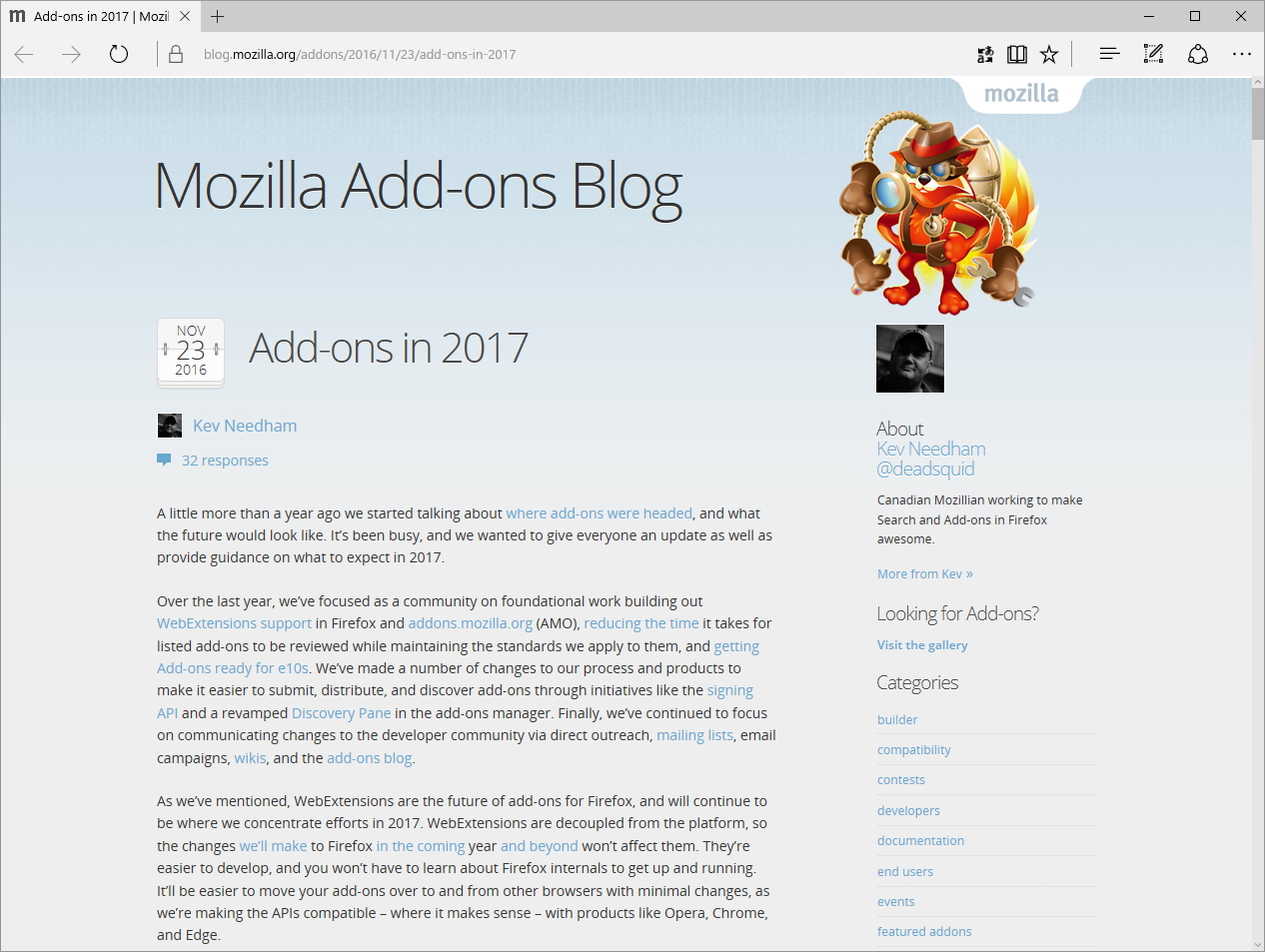 Firefox 57 から Webextensions ベースではないレガシーアドオンが利用不能に 窓の杜