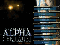 「Sid Meier's Alpha Centauri」のタイトル画面