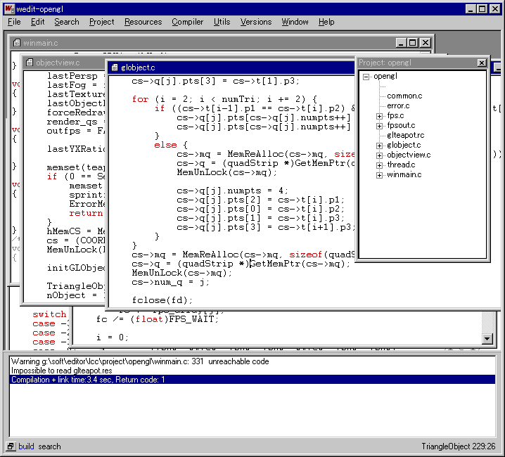 窓の杜 フリーのc言語によるプログラム開発環境 Lcc Win32