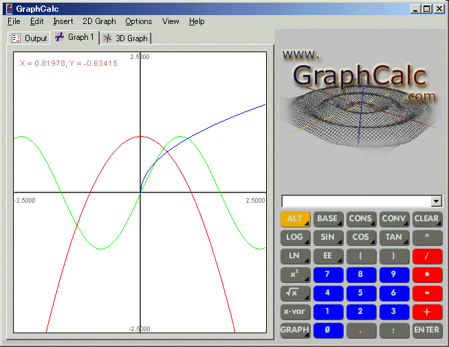 窓の杜 News 2次元 3次元グラフ作成ソフト Graphcalc V2 0