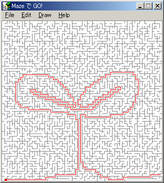 窓の杜 News ゴールまで線を引くと絵が浮かび上がる迷路を作成する Mazeでgo V1 00