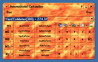 “International”電卓で度量衡換算