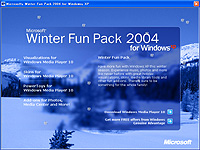 「Microsoft Winter Fun Pack 2004 for Windows XP」