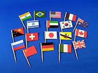 18カ国の国旗。どれがどこの国の旗か分かりますか？