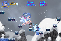 妖怪“雪女”は敵を凍らせることができる。凍った敵の上に乗ることも可能だ