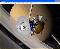 探査船カッシーニの土星接近の様子も確認可能