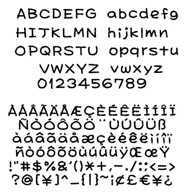 窓の杜 News クレヨンで書かれたようなかわいい英数字 ひらがなフォント Ak Osanpo