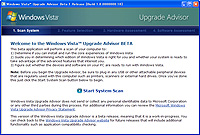 「Windows Vista Upgrade Advisor」Beta 1