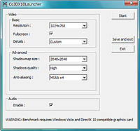 「Call of Juarez DirectX 10 Benchmark」v1.0
