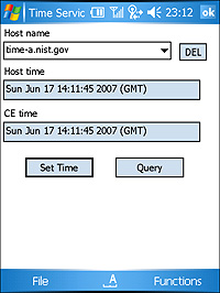 NTPサーバと通信を行い端末の時刻を修正できる“Time Service”