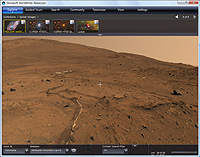 火星地表のパノラマ写真