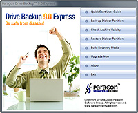 「Paragon Drive Backup Express」v9.0