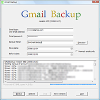 「GMail Backup」v0.104