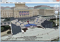 「Google Earth」で第44代アメリカ合衆国大統領就任式の会場を表示