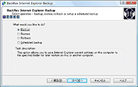 「BackRex Internet Explorer Backup」v2.8