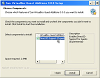 セーフモードで「Sun VirtualBox Guest Additions」をインストール