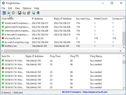 レビュー 複数のwebサイトに対して Ping コマンドを定期実行するツール Pinginfoview 窓の杜