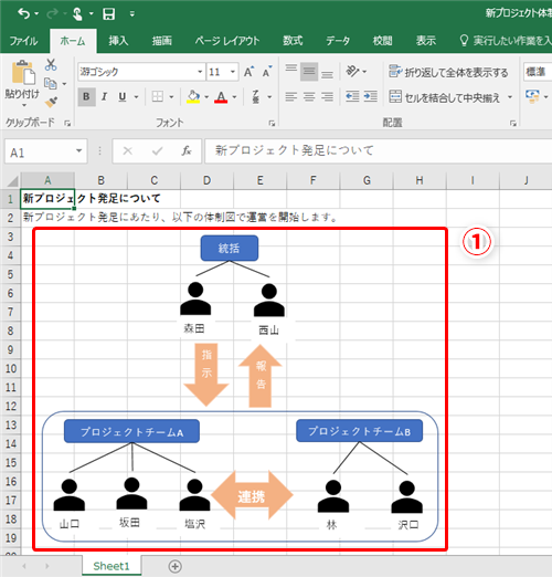 Excel 列の幅を広げたら一緒に図も広がってしまった エクセルで図形