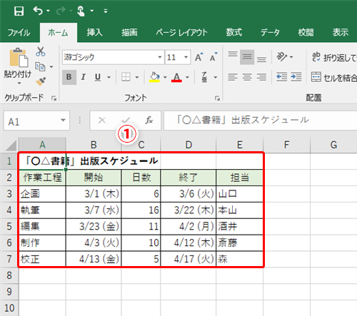 Excel リーダーに抜擢されたけれどプロジェクト管理はどうする エクセルだけで見やすいガントチャートを作るテク いまさら聞けないexcelの使い方講座 窓の杜