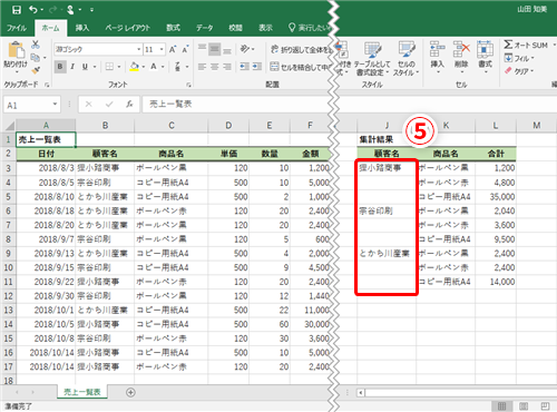 Excel 顧客別の商品売り上げリストをすばやく作成したい エクセルで複数の条件を指定してデータを集計するテク いまさら聞けないexcelの使い方講座 窓の杜