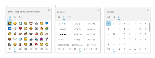 も簡単に入力 Windows 10 19h1 の絵文字パネルは日本の Kaomoji をサポート 窓の杜