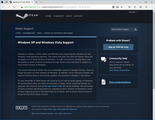 Steam のwindows Xp Vistaサポートが終了 窓の杜