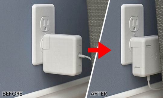 Apple純正電源アダプタをコンセントにぴたっと平行付けできる 変換プラグ ニュース Mdn Design Interactive Edition 窓の杜