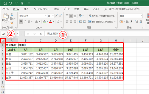 Excel 大量のデータを掲載した表が窮屈に見える エクセルで手間なくスタイリッシュで見やすい表を作成するテク いまさら聞けないexcelの使い方講座 窓の杜