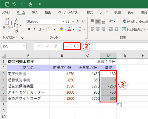 Excel 数値の増減がパッと見でわかりやすくなる エクセルでセル内にアイコンを表示するテク いまさら聞けないexcelの使い方講座 窓の杜