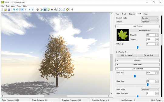 やたらリアルな樹木を簡単に生成できるフリーの3dソフト Tree It が一部で話題 やじうまの杜 窓の杜