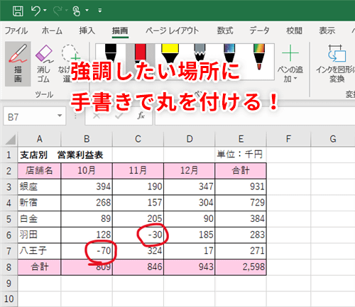 Excel 画面を見せながらのプレゼンにもっと説得力を エクセルにリアルタイムで線を描き込んで伝えたいことを強調するテク いまさら聞けないexcelの使い方講座 窓の杜