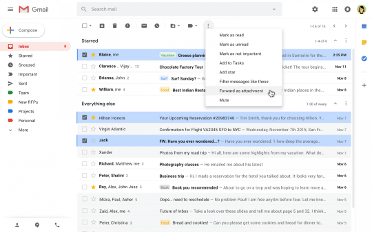 Gmail が強化 新規メールに他のメールを複数添付して転送可能に 窓の杜