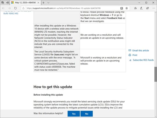 年5月以降のwindows 10パッチに問題 Lsass のクラッシュでosが再起動 窓の杜