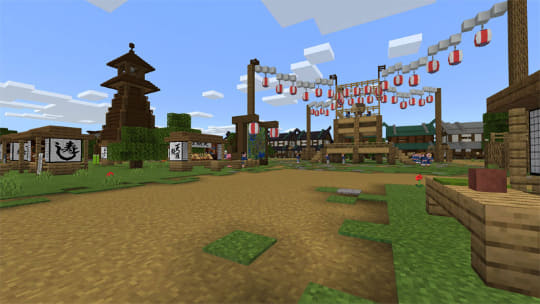 Minecraft に1 000 1 000ブロックというマケプレ最大級の和風建築ワールドが登場 窓の杜