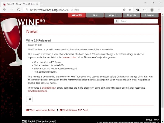 Wine 6 0 が正式リリース Wined3d のための Vulkan レンダラーが実験的に実装 窓の杜