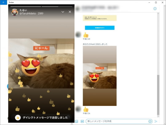 Pwa版 Twitter アプリがdm内でフリートのプレビューと再生が可能に 窓の杜