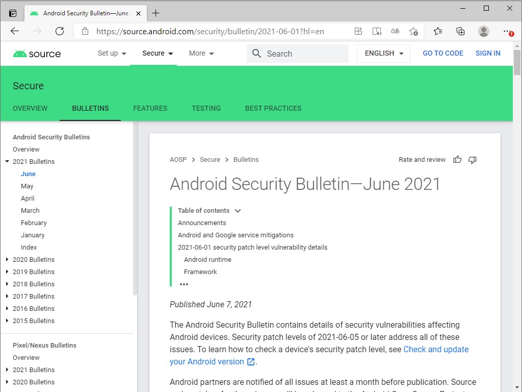 Androidの21年6月セキュリティ更新 システムに任意コード実行の欠陥が2件 窓の杜