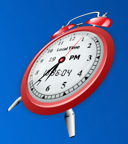 レビュー 3次元方向に傾けて表示できるデスクトップ時計ソフト Vector Clock 窓の杜