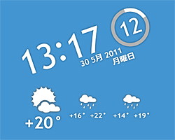 レビュー 時計と天気を表示するスタイリッシュなデスクトップ