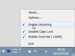 レビュー 一定時間キー入力がない場合に Caps Lock キーを自動解除する Capsunlocker 窓の杜