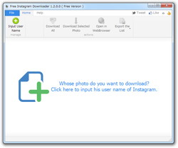 レビュー 指定ユーザーの Instagram 写真を一括ダウンロード Free Instagram Downloader 窓の杜