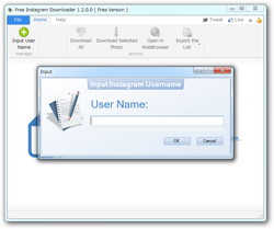 レビュー 指定ユーザーの Instagram 写真を一括ダウンロード Free Instagram Downloader 窓の杜