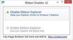 「Ribbon Disabler for Windows 8」v2