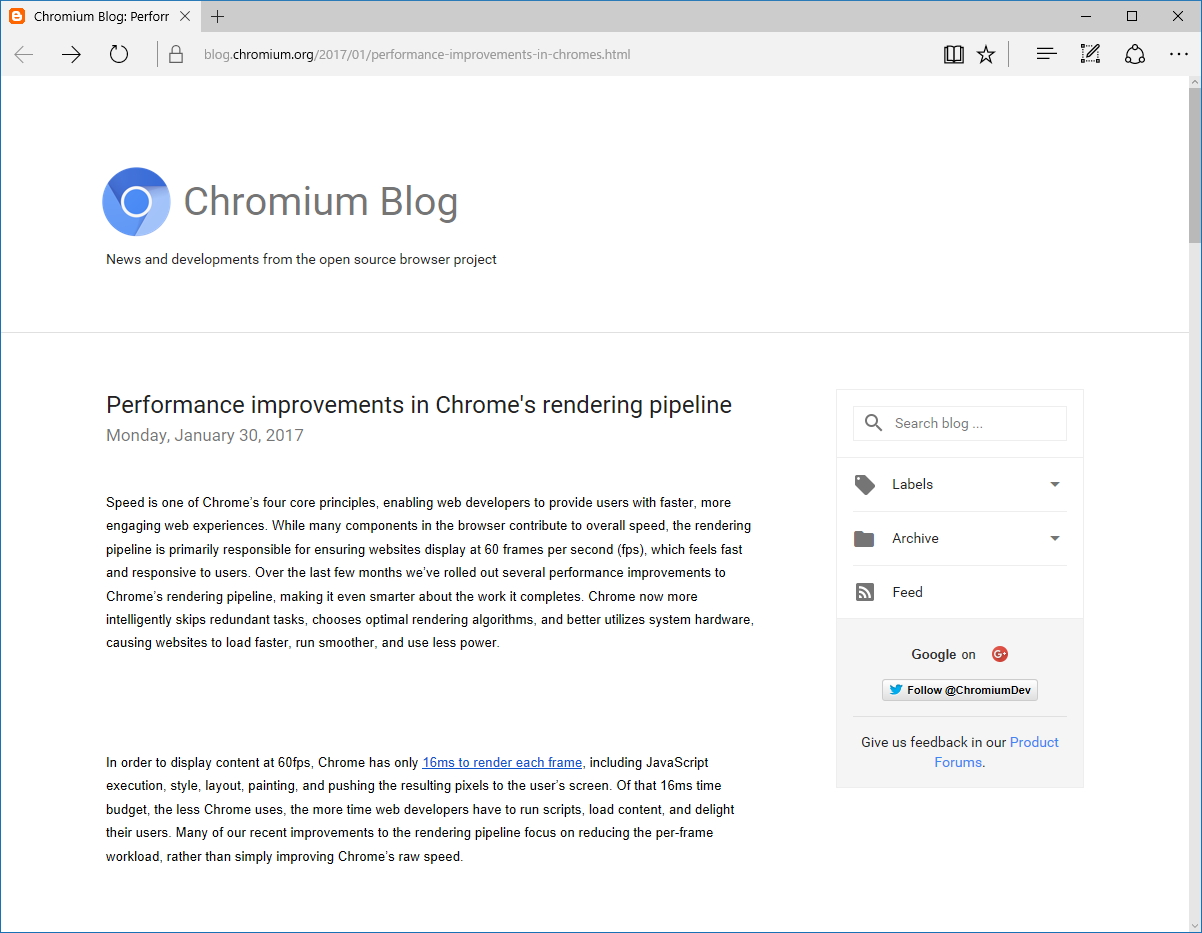 [B! google chrome] Google、「Google Chrome」のレンダリングを改善 ～その手法をブログで解説