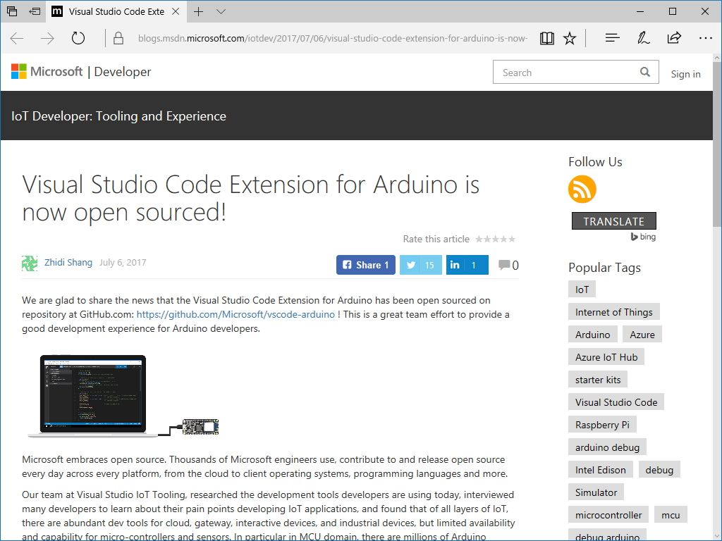 Microsoft、“Arduino”向けの「Visual Studio Code」拡張機能をオープンソース化 - 窓の杜