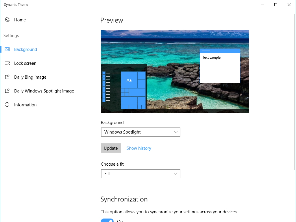 レビュー Bing や Windows Spotlight の美しい写真を壁紙やロック画面に Dynamic Theme 窓の杜