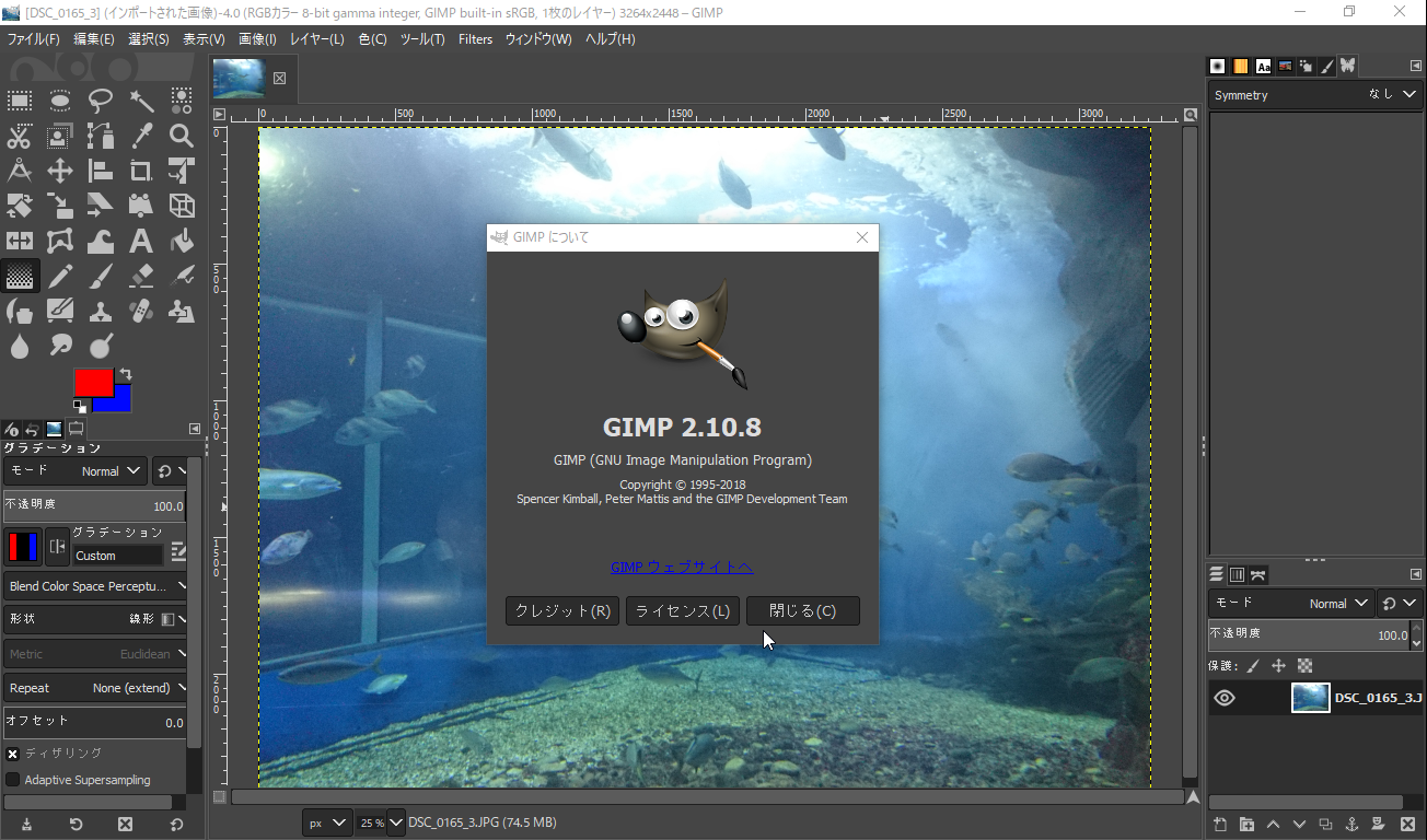 無償の画像編集ツール Gimp V2 10 8が公開 パフォーマンスと安定性を向上 窓の杜