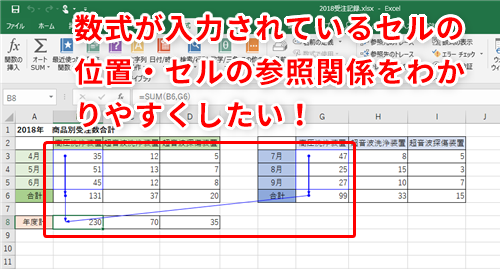 Excel 数式が入ったセルはどれ どのセルを参照している 引継いだエクセルファイルの数式を確認するテク いまさら聞けないexcelの使い方講座 窓の杜