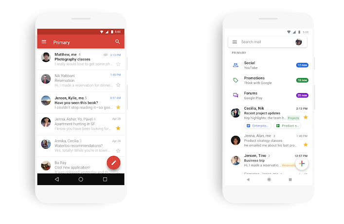 Google Iphone Android版 Gmail アプリの新デザインを発表 窓の杜